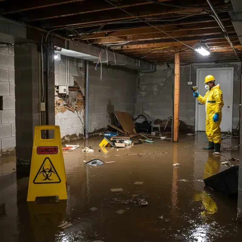 Flooded Basement Electrical Hazard in Hitchcock County, NE Property